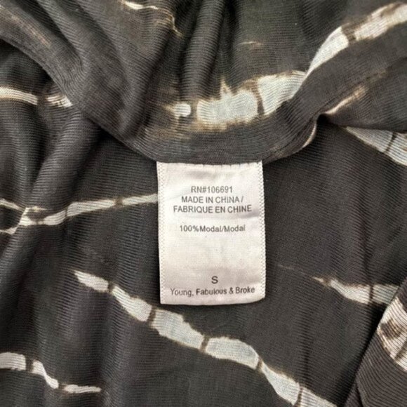 Young Fabulous & Broke Tie Dye Drop Waist Dress - Size Small - Plunging Neckline - Picture 12 of 14